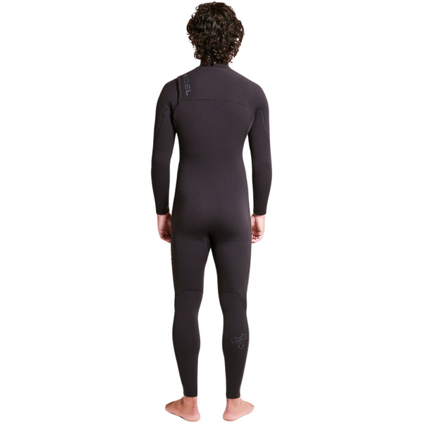 2026 XCEL Heren Comp + 3/2mm Borst Ritssluiting Wetsuit MN32CPC4 - Black